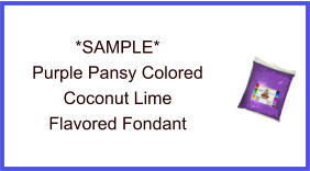 Purple Pansy Coconut Lime Fondant Sample