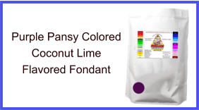 Purple Pansy Coconut Lime Fondant