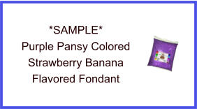 Purple Pansy Strawberry Banana Fondant Sample