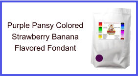 Purple Pansy Strawberry Banana Fondant