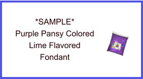 Purple Pansy Lime Fondant Sample