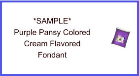 Purple Pansy Cream Fondant Sample