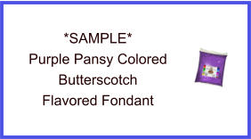 Purple Pansy Butterscotch Fondant Sample