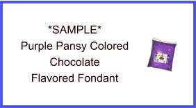 Purple Pansy Chocolate Fondant Sample