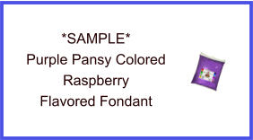 Purple Pansy Raspberry Fondant Sample