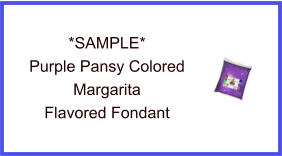 Purple Pansy Margarita Fondant Sample