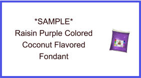Raisin Purple Coconut Fondant Sample