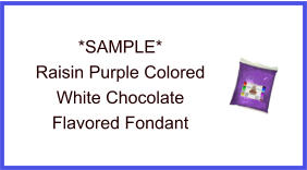 Raisin Purple White Chocolate Fondant Sample