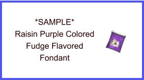 Raisin Purple Fudge Fondant Sample