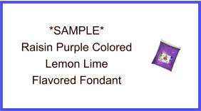 Raisin Purple Lemon Lime Fondant Sample