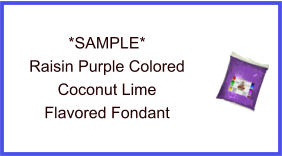 Raisin Purple Coconut Lime Fondant Sample