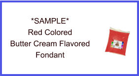 Red Butter Cream Fondant Sample