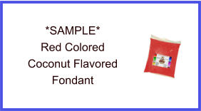 Red Coconut Fondant Sample