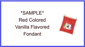 Red Vanilla Fondant Sample