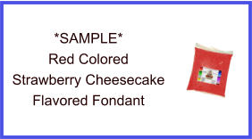 Red Strawberry Cheesecake Fondant Sample