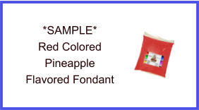 Red Pineapple Fondant Sample