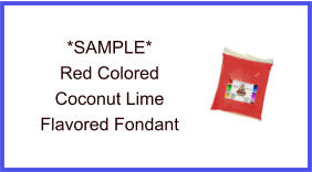 Red Coconut Lime Fondant Sample