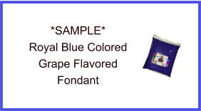 Royal Blue Grape Fondant Sample