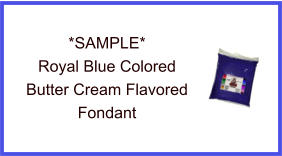 Royal Blue Butter Cream Fondant Sample