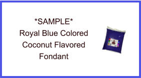 Royal Blue Coconut Fondant Sample