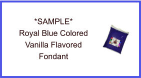 Royal Blue Vanilla Fondant Sample