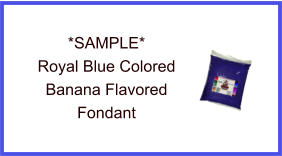 Royal Blue Banana Fondant Sample