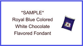 Royal Blue White Chocolate Fondant Sample