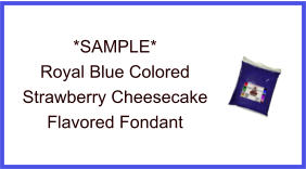 Royal Blue Strawberry Cheesecake Fondant Sample