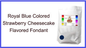 Royal Blue Strawberry Cheesecake Fondant