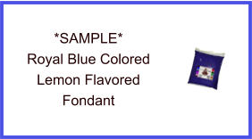 Royal Blue Lemon Fondant Sample