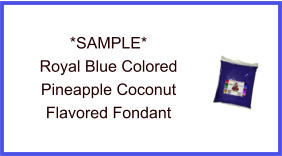 Royal Blue Pineapple Coconut Fondant Sample