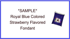 Royal Blue Strawberry Fondant Sample