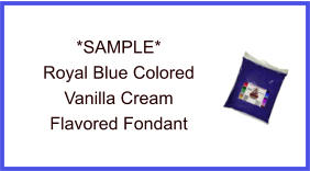 Royal Blue Vanilla Fondant Sample