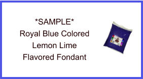 Royal Blue Lemon Lime Fondant Sample
