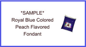 Royal Blue Peach Fondant Sample