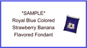 Royal Blue Strawberry Banana Fondant Sample