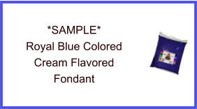 Royal Blue Cream Fondant Sample