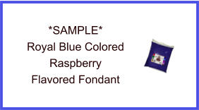 Royal Blue Raspberry Fondant Sample