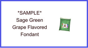 Sage Green Grape Fondant Sample
