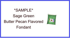 Sage Green Butter Pecan Fondant Sample