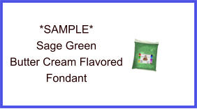 Sage Green Butter Cream Fondant Sample