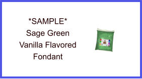 Sage Green Vanilla Fondant Sample