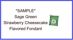 Sage Green Strawberry Cheesecake Fondant Sample