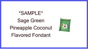 Sage Green Pineapple Coconut Fondant Sample