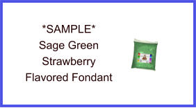 Sage Green Strawberry Fondant Sample