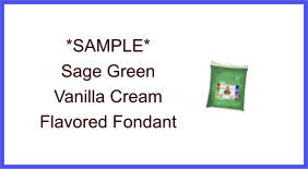 Sage Green Vanilla Cream Fondant Sample