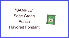 Sage Green Peach Fondant Sample