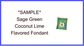 Sage Green Coconut Lime Fondant Sample
