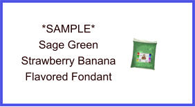 Sage Green Strawberry Banana Fondant Sample