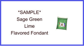 Sage Green Lime Fondant Sample